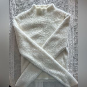 Babaton Furry White Sweater